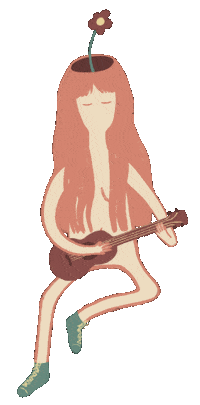 Happy Long Hair Sticker