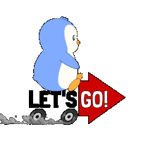 Lets Go Sticker by Pudgy Penguins