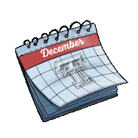 Texas Tech December Sticker by Rawls College of Business - Texas Tech University