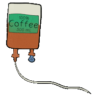 Tired Coffee Sticker