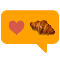 Coffee Croissant Sticker by FoodBox