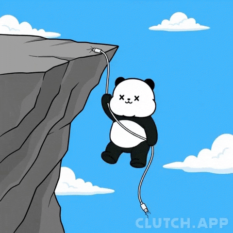 Help Me Falling GIF by Kanpai Pandas