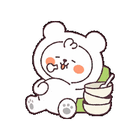 Angrybear1 happy full meal angrybear Sticker