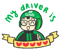 ride chat Sticker by Grab Indonesia