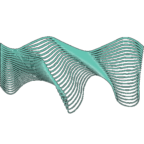 Wave Teal Sticker
