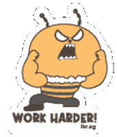 IKR_SG work bee sg harder Sticker