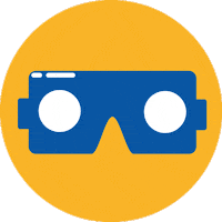 sjsulibrary vr san jose scs blue and gold Sticker