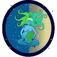 LifeSigner woman hair earth circle Sticker