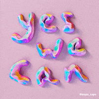 oops_caps design 3d trippy digital art GIF