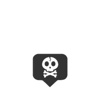 Skull Rip Sticker by Zachary
