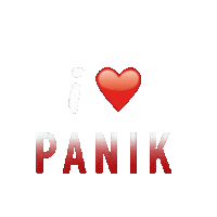 i love Sticker by Panik Records