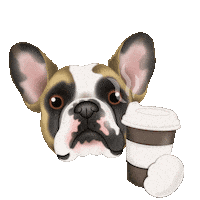 French Bulldog Coffee Sticker by zoopeez