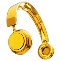 Headphones Juliet Sticker by AKA NYC