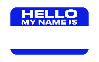 Hello My Name Is Tag Sticker