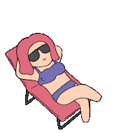 Summer Relaxing Sticker by Bel Diniz