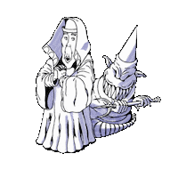 knowlerdraws demon naughty holy goblin Sticker