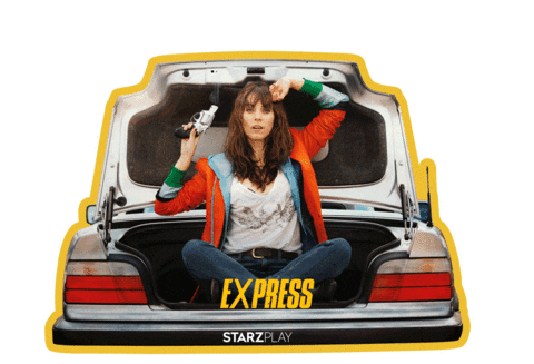 STARZPLAYES giphyupload car express maggie Sticker