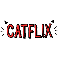 nanaths cat netflix gato gatos Sticker