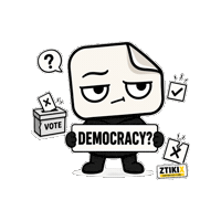 ztikix vote politics election voting Sticker