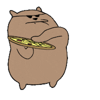 bearandburrow pizza bear bearandburrow Sticker