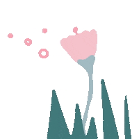 Pink Flower Sticker by emBELLEished