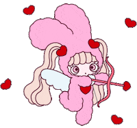 Valentine うさぎ Sticker by mineco