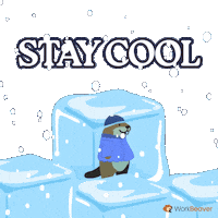 Chilling Ice Cube Sticker by WorkBeaver