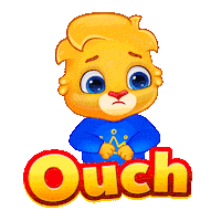 Ouchie Oops Sticker by Lucas and Friends by RV AppStudios