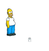 hungry homer simpson STICKER