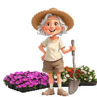 Spring Planting Flowers Sticker