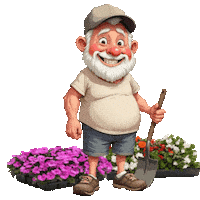 Spring Planting Flowers Sticker