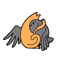 vmumok cat crow vmumok vmumokhug Sticker