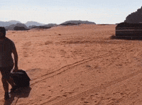 sad go alone triste desert GIF