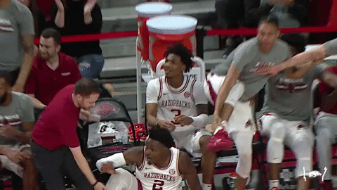 College Basketball Wow GIF by Arkansas Razorbacks