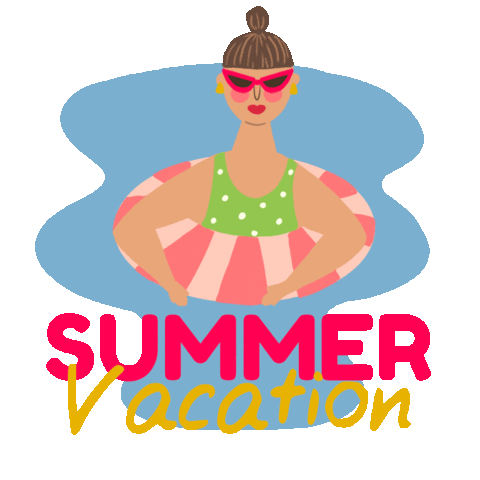 happy summer holiday Sticker by Dita W. Yolashasanti