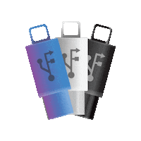 UntitledFolders uf usb usbc flash drive Sticker