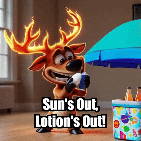 elkijahspark summer beach sunscreen seasonal events GIF
