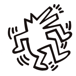 keithharingfoundation art dog 80s pop art GIF