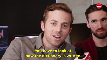 Look At How The Dictionary Is Written