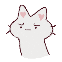 chewzyart love cats romance couple Sticker