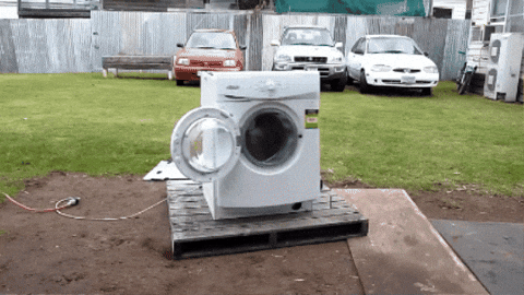 lucyfurnice giphygifmaker washing machine washer GIF