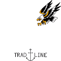 tradline school black tattoo line Sticker