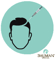 Syringe Hair Loss Sticker by baumanmedical