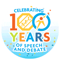 100 Years Confetti Sticker by National Speech & Debate Association