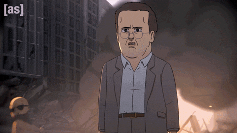 Scared War GIF by Adult Swim
