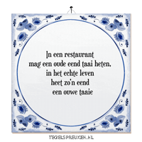Humor Restaurant Sticker by Tegelspreuken.nl
