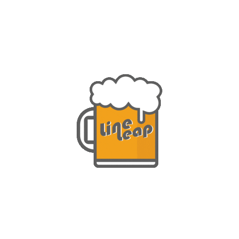 lineleap fun drink beer line Sticker