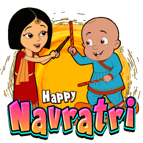 Durga Puja Navratri Sticker by Chhota Bheem
