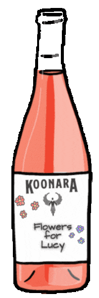 Koonara flowers cheer girls night wine time Sticker
