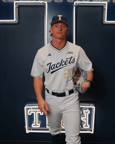 Georgia Tech Baseball GIF by Georgia Tech Yellow Jackets